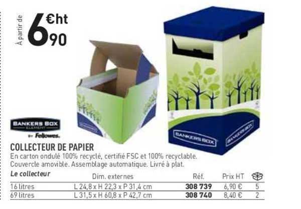 collecteur de papier bankers box
