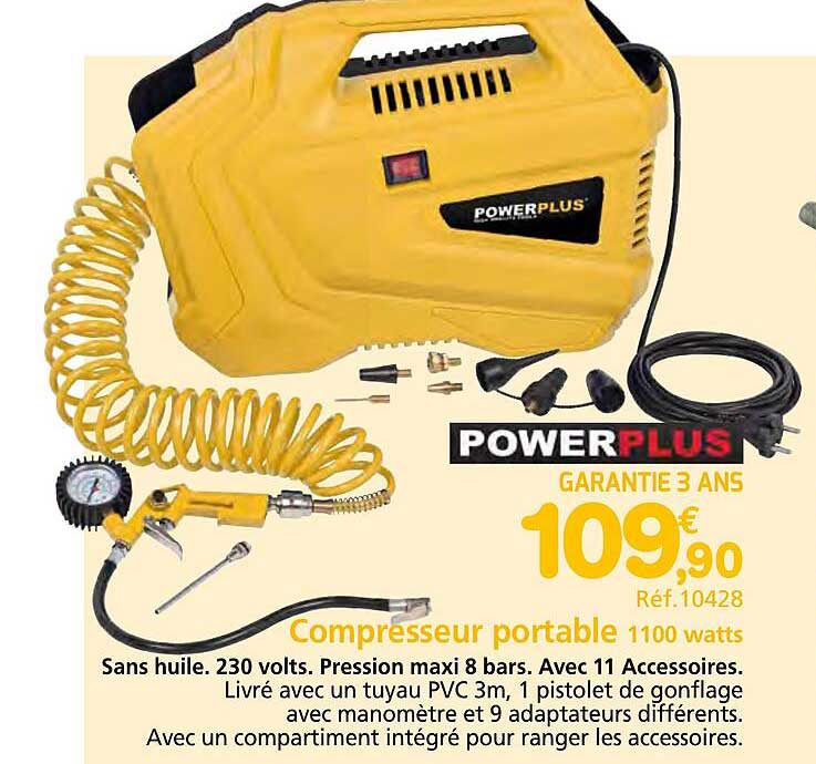 compresseur portable 1100 watts