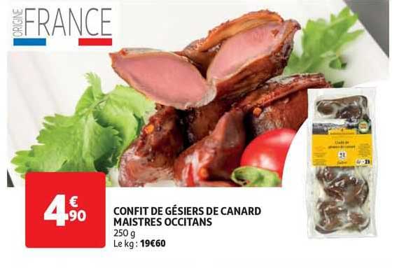 confit de gésiers de canard maistres occitans
