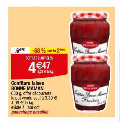 confiture fraises bonne maman