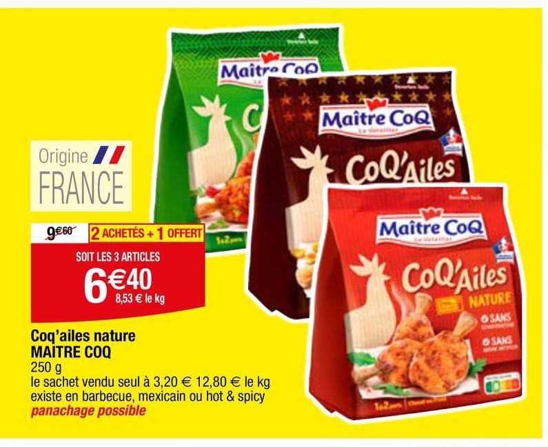 coq'ailes nature maître coq