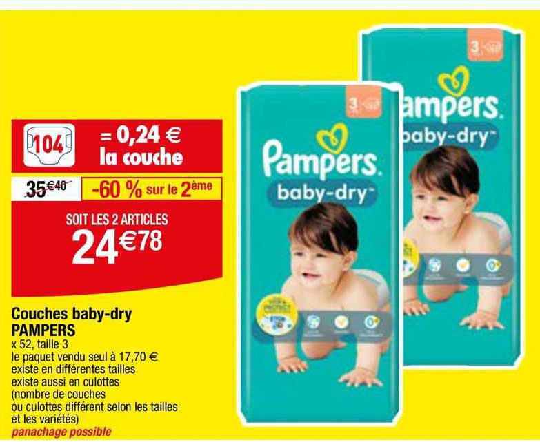 couches baby-dry pampers