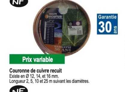 couronne de cuivre recuit