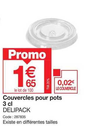 couvercles pour pots 3 cl delipack