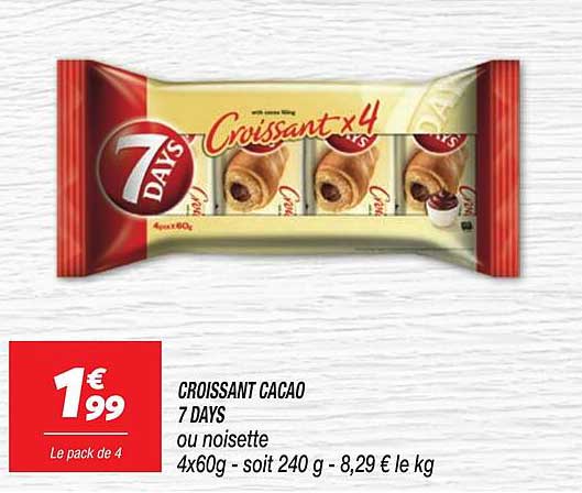 croissant cacao 7 days