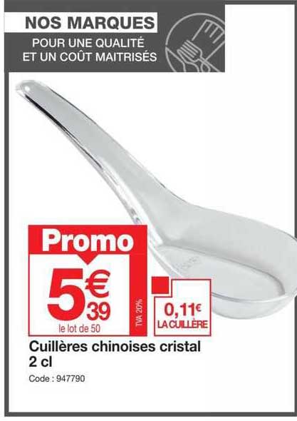 cuillères chinoises cristal 2 cl