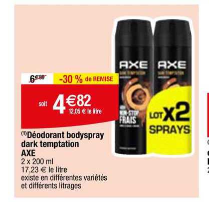 déodorant bodyspray dark tempation axe