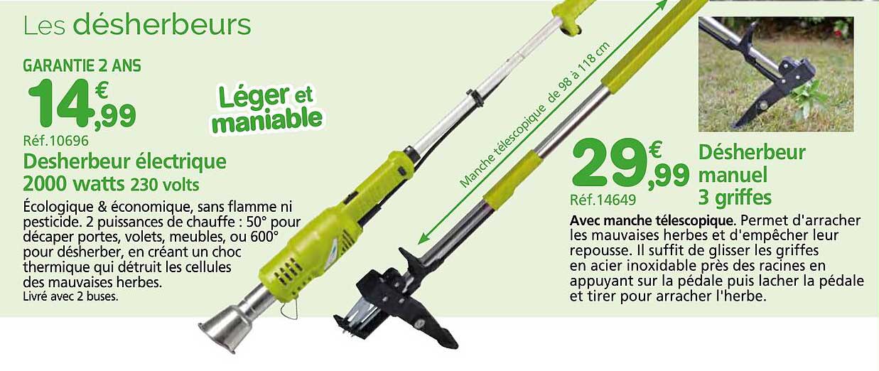 desherbeur électrique 2000 watts 230 volts désherbeur manuel 3 griffes