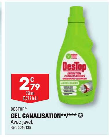 destop gel canalisation