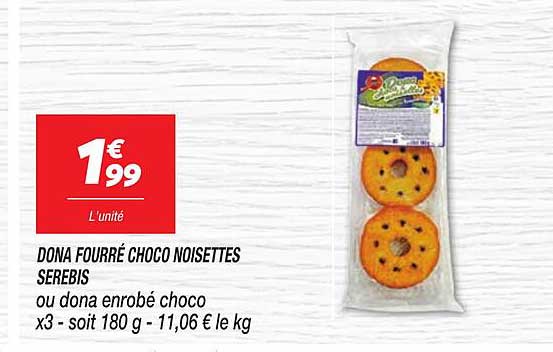 dona fourré choco noisettes serebis