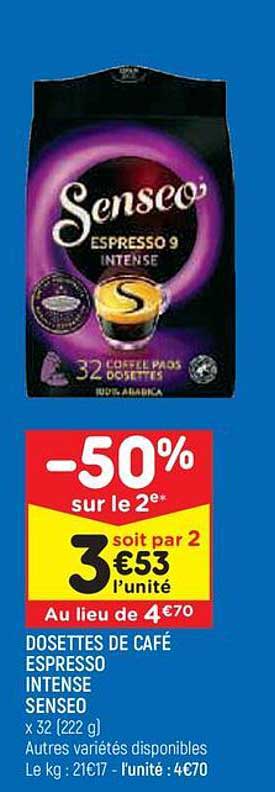 Dosettes E Café Espresso Intense Senseo