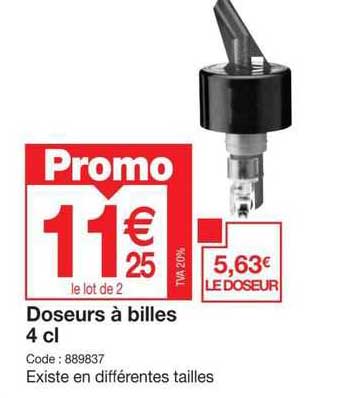 doseurs à billes 4 cl