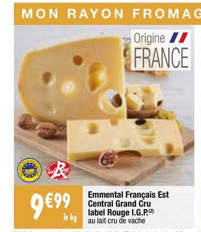 emmental français est central grand cru label rouge i.g.p.