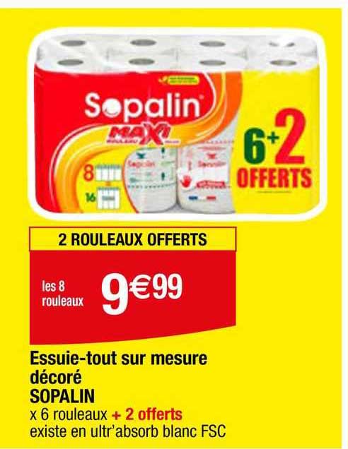 essuie-tout sur mesure décoré sopalin