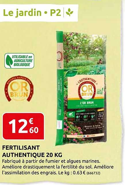 fertilisant authentique 20 kg