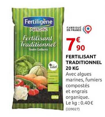 fertilisant traditionnel 20 kg fertiligène
