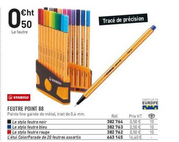 feutre point 88 stabilo