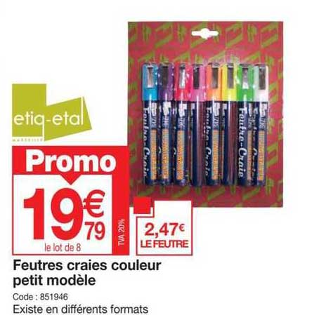 Feutres Craies Couleur Petit Modèle