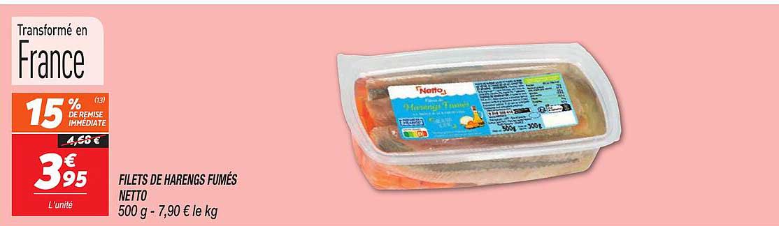 Filets De Harengs Fumés Netto