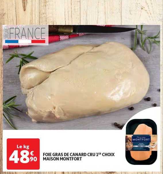 foie gras de canard cru 1er choix maison montfort