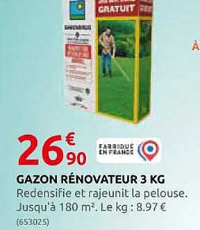 gazon rénovateur 3 kg