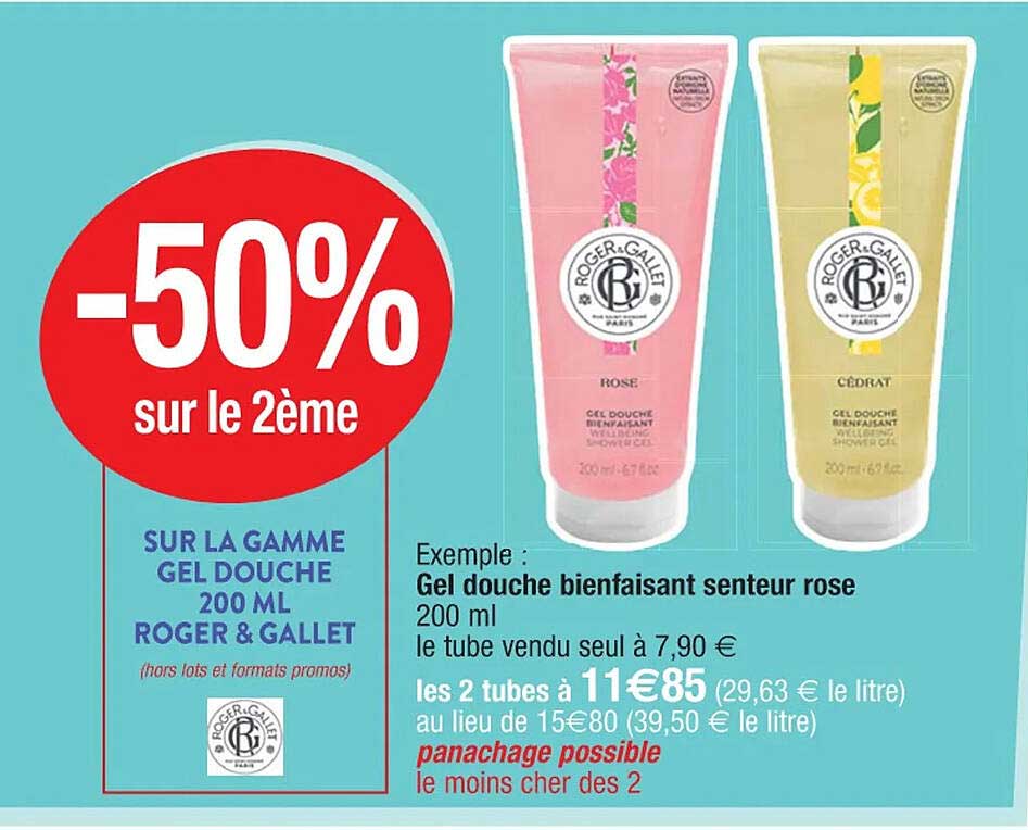 gel douche bienfaisant senteur rose