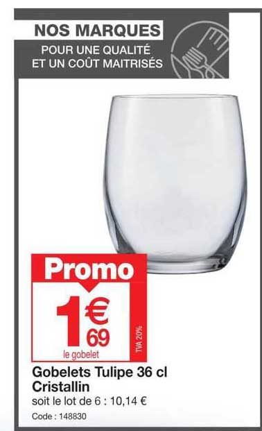 gobelets tulipe 36 cl cristallin