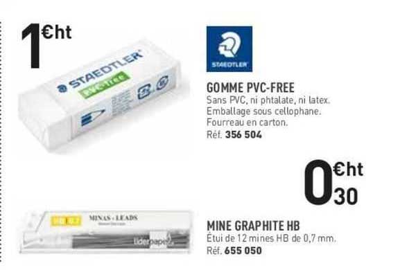 Gomme Pvc-free, Mine Graphite Hb