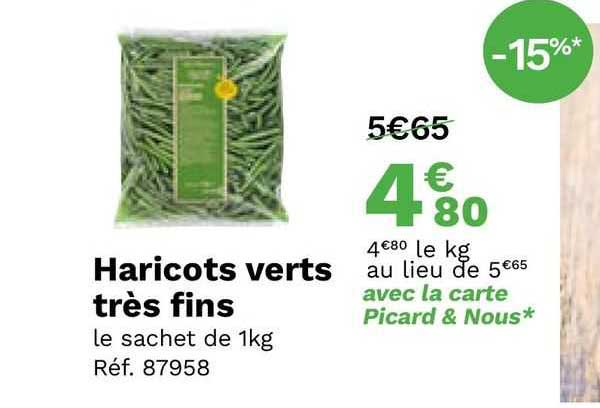haricots verts très fins