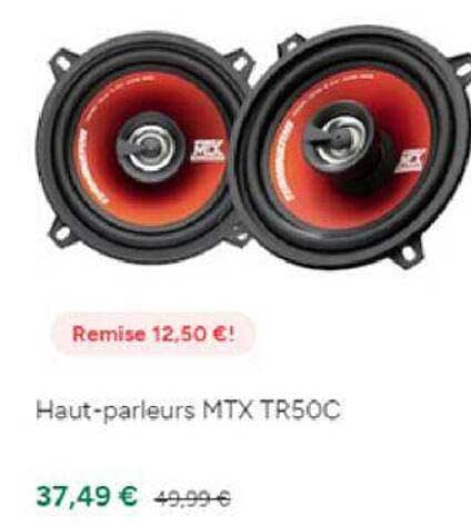 haut-parleurs MTX TR50C remise 12,50€
