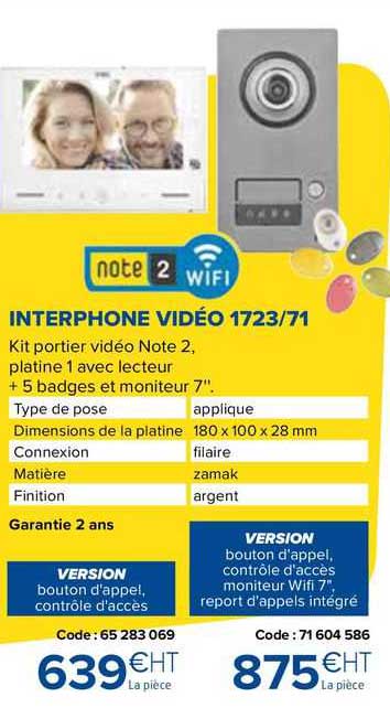 interphone vidéo 1723/71