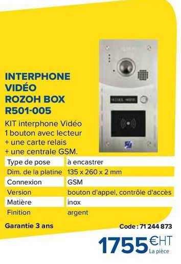 interphone vidéo rozoh box r501-005