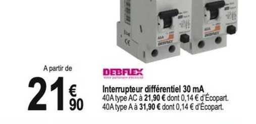 interrupteur différentiel 30 mA