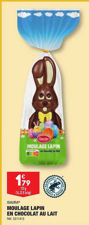 isaura moulage lapin en chocolat au lait