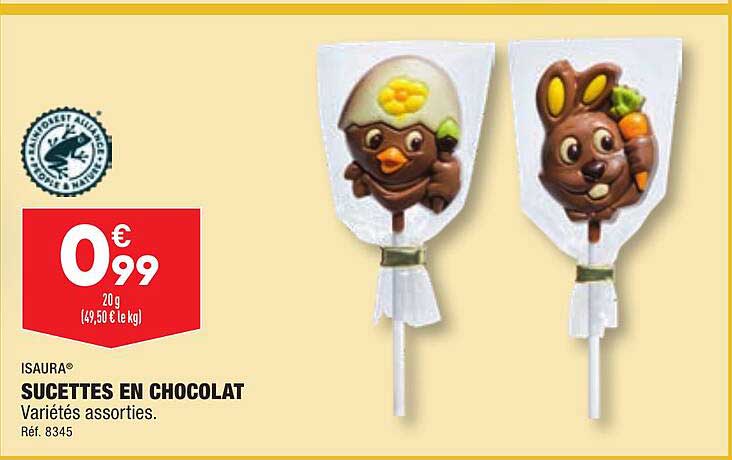 isaura sucettes en chocolat