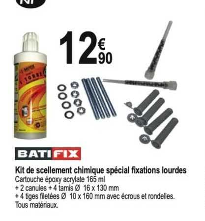 kit de scellement chimique spécial fixations lourdes batifix