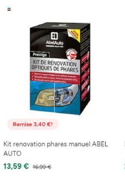 kit renovation phares manuel abel auto