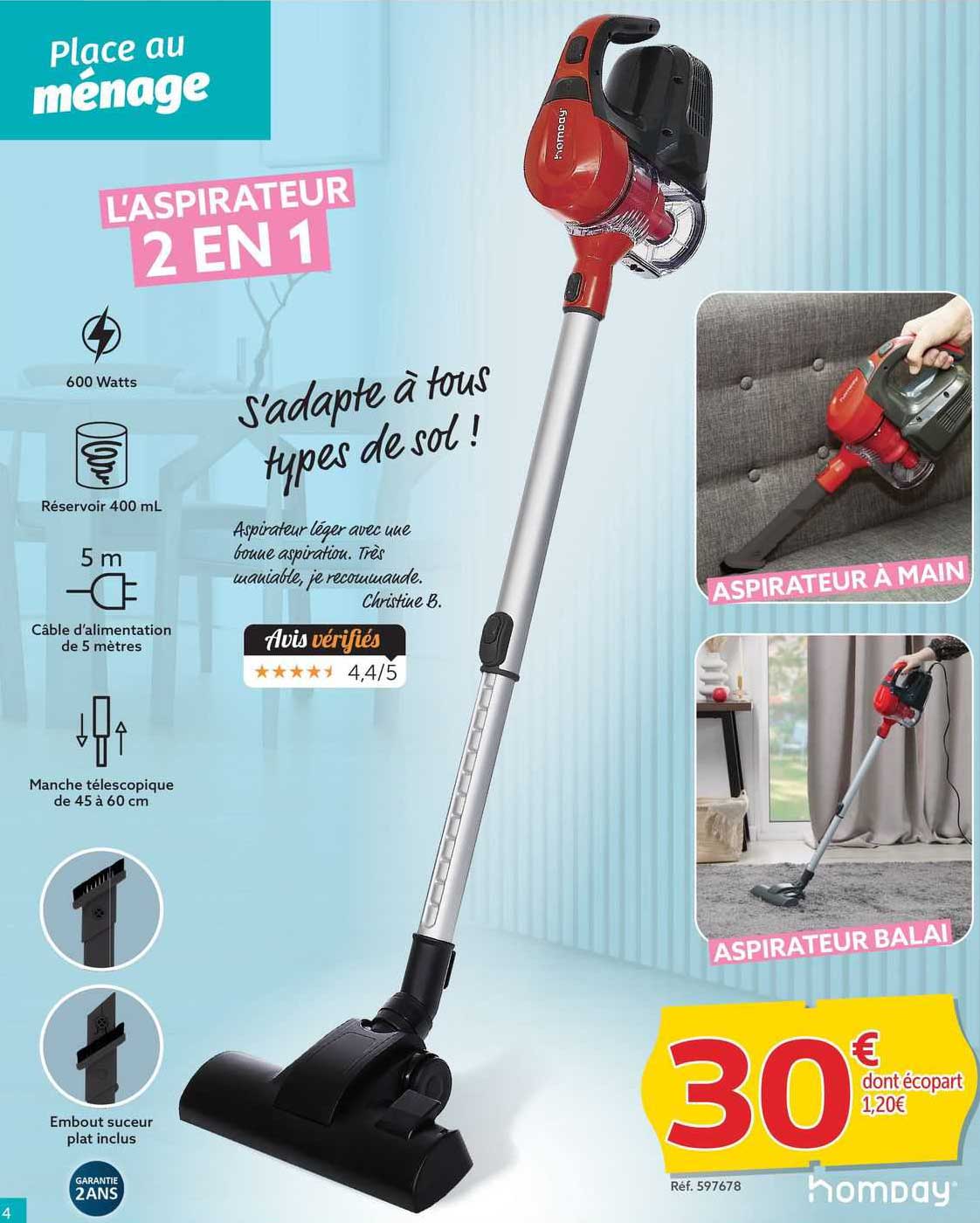 L'aspirateur 2 En 1
