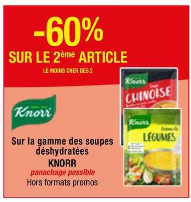 la gamme des soupes déshydratées knorr