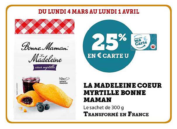 la madeleine cœur myrtille bonne maman