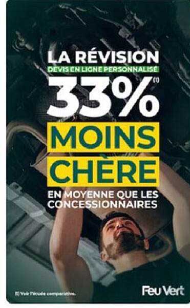 la révision 33% moins chère