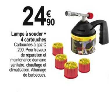 lampe à souder + 4 cartouches