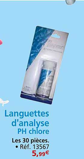 languettes d'analyse ph chlore