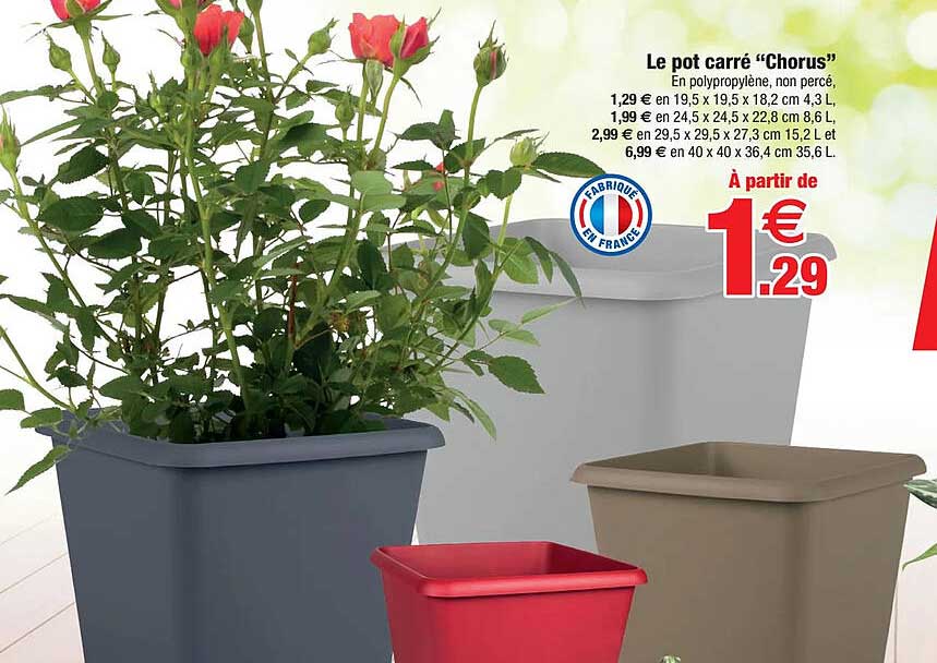 le pot carré "chorus"