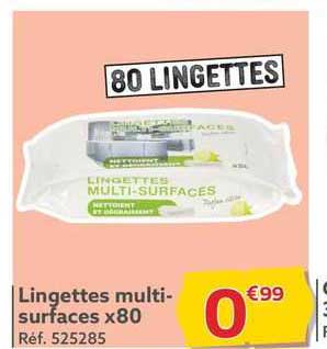 lingettes multi-surfaces x 80