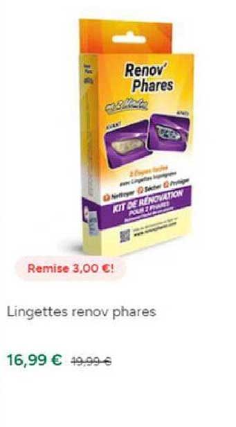Lingettes Renov Phares