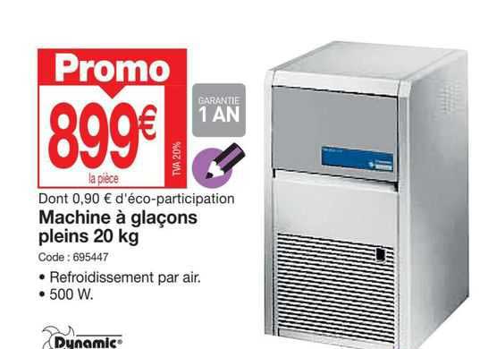 machine à glaçons pleins 20 kg