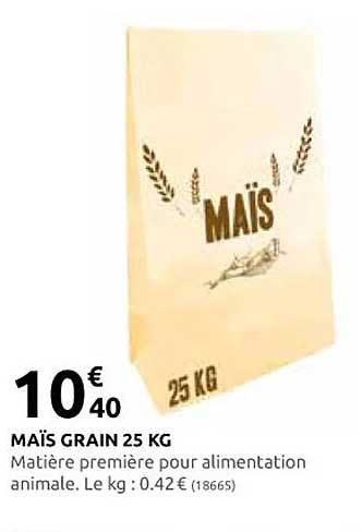 Mâis Grain 25 Kg