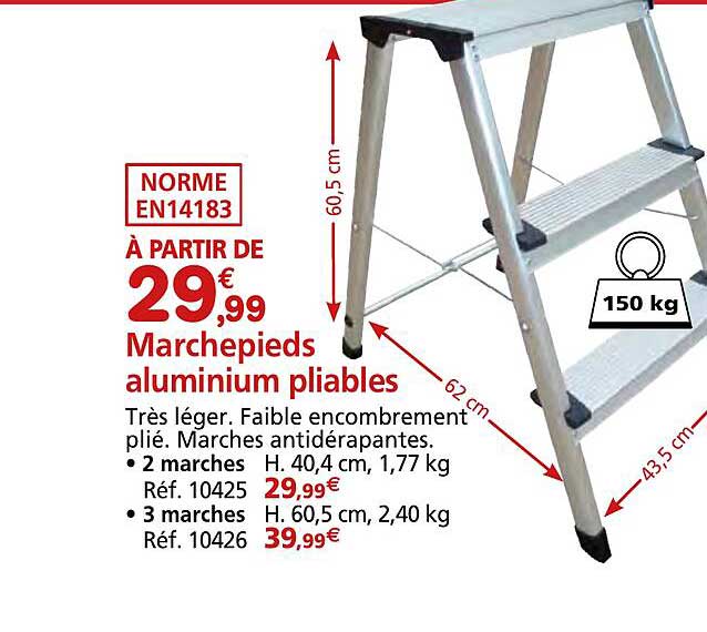 marchepieds aluminium pliables