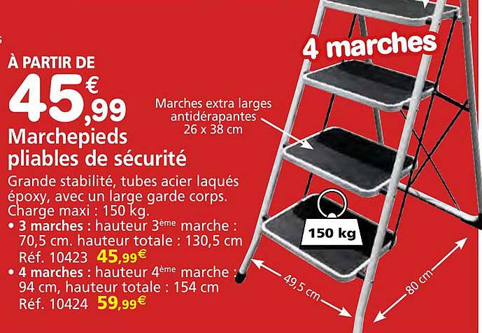 marchepieds pliables de sécurité